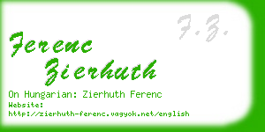 ferenc zierhuth business card